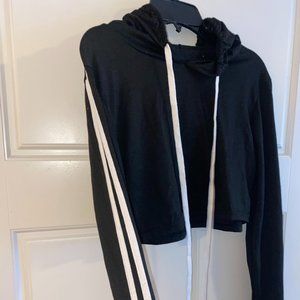 Black Crop Hoodie L
